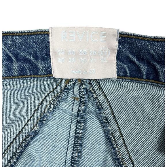 Revice Venus High Waist Crop Skinny Denim Jeans Blue Patch Star Bum Size 27 - Picture 9 of 10